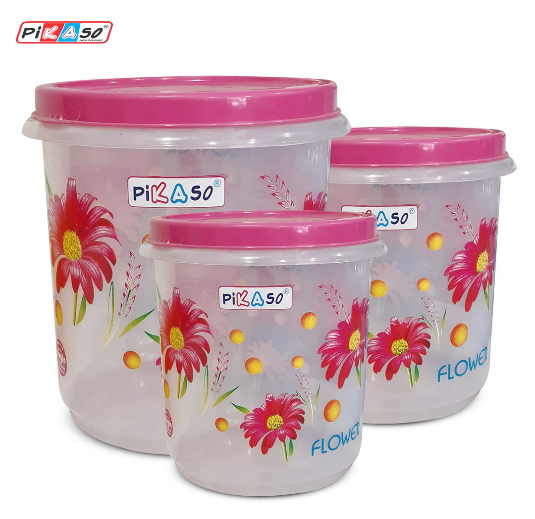 Food Keeper 1500 - Polypropylene, 7x3x6.5 Inch, Pink, Blue, Orange | 100% Air Tight, Refrigerator & Dishwasher Safe, Healthy, Nontoxic