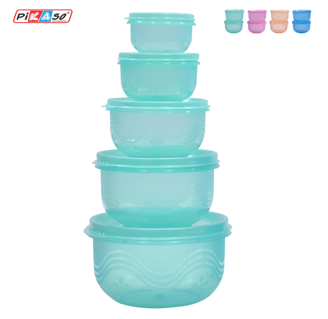 Kohinoor 5 - 5 Liter Polypropylene Food Storage Container | Eco-friendly Heat Resistant Nontoxic Round Design For Organizing Spices And Nuts
