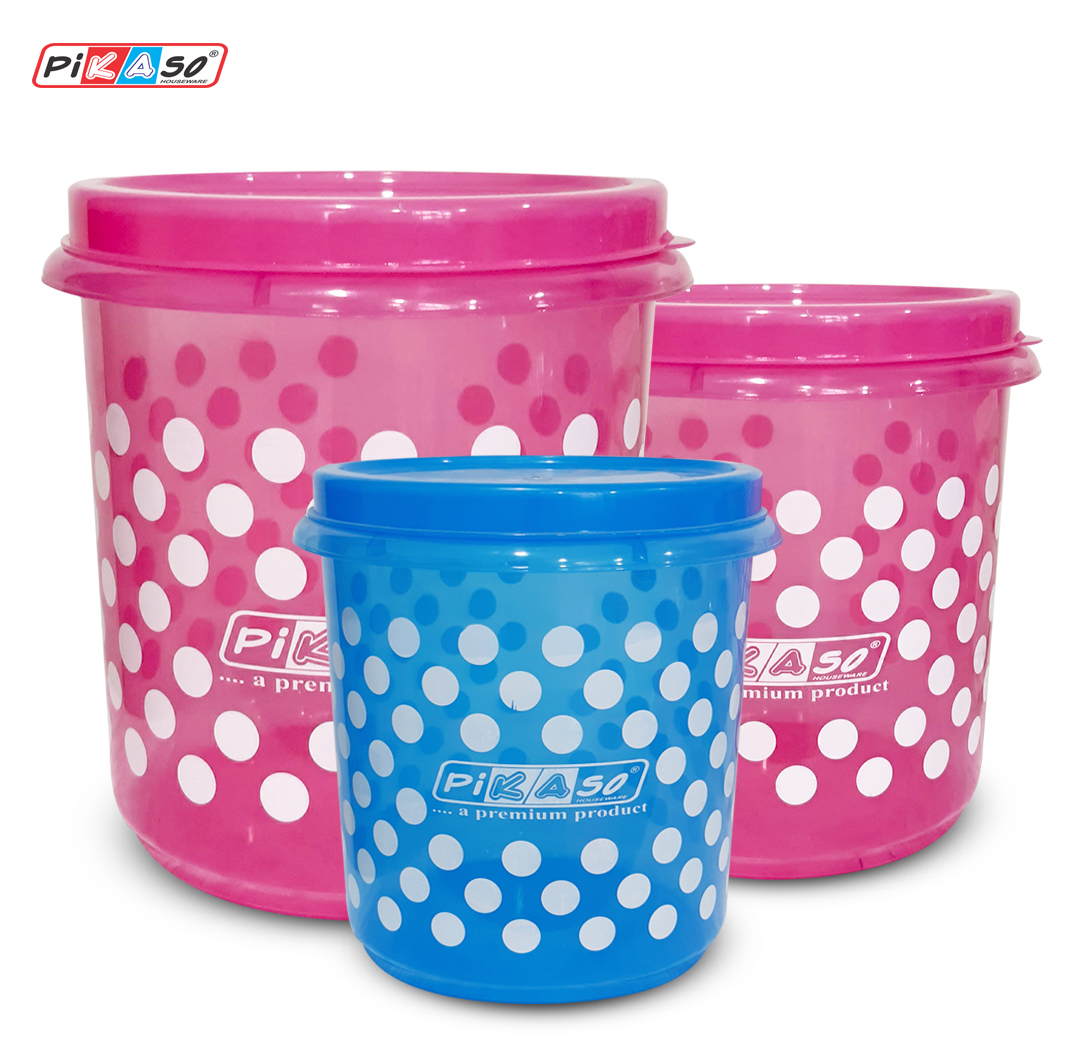 Kohinoor 5 - 5 Liter Polypropylene Food Storage Container | Eco-friendly Heat Resistant Nontoxic Round Design For Organizing Spices And Nuts