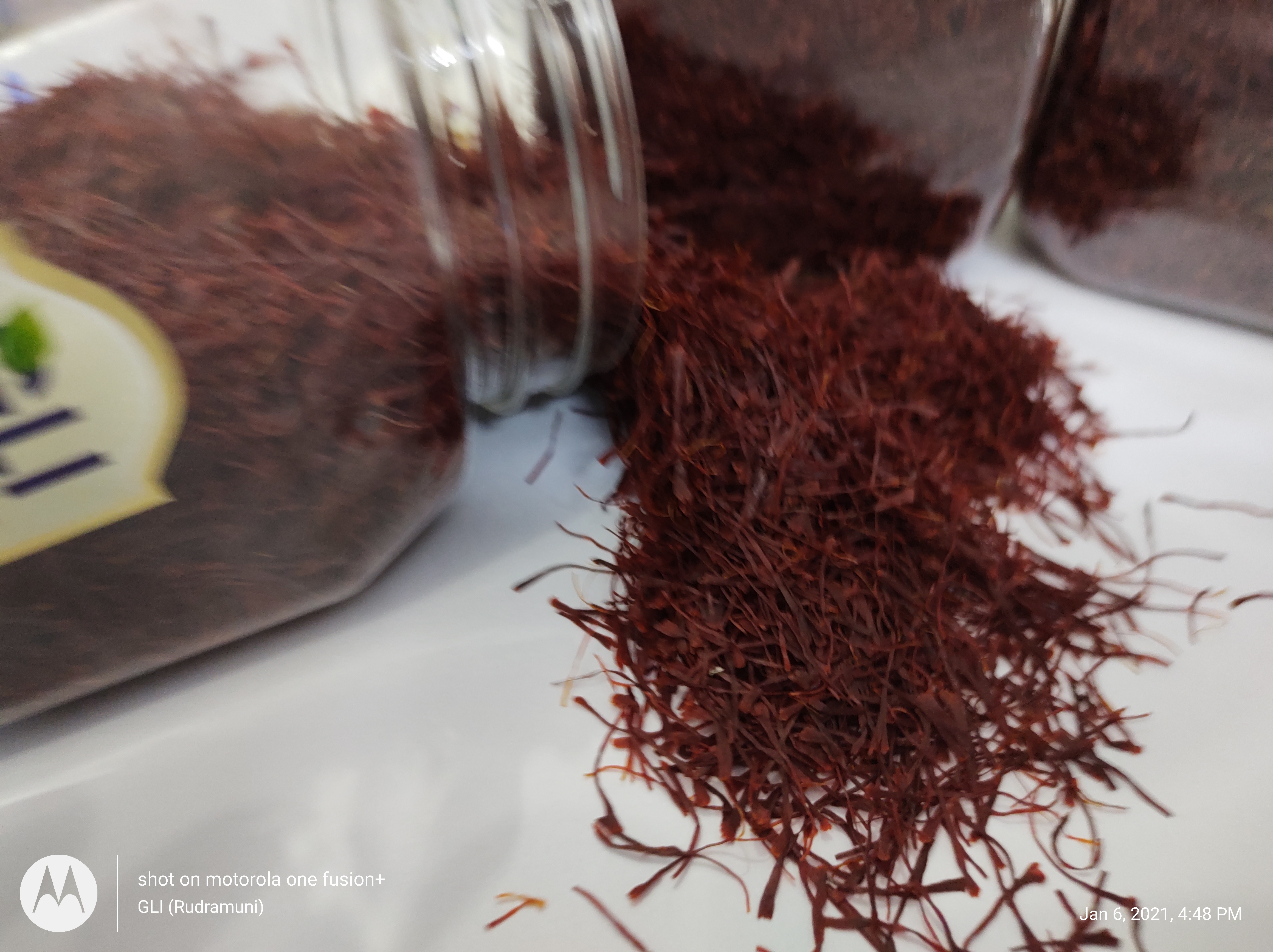 Broken Saffron - 50 Gms Jar, A Grade Organic Kashmiri Saffron Cuts, 98% Purity, Dried Style, Ideal For Food, Spa, And Perfumes