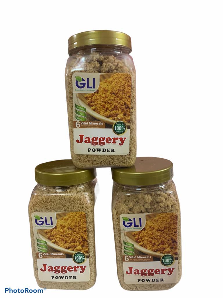Bulk Jaggery Powder - 500 Grams Mason Jar | Organic, Chemical-free, Natural, Sweet Aroma, Fssai Licensed, Pharma Grade, 6 Months Shelf Life