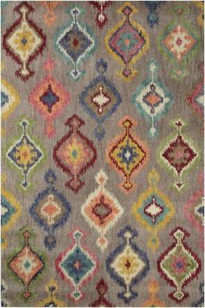 Wool Falke Multicolor Ikat Hand Tufted Carpet