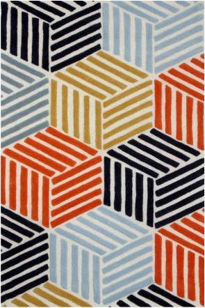Wool Gisela Multicolor Geometric Hand Tufted Carpet