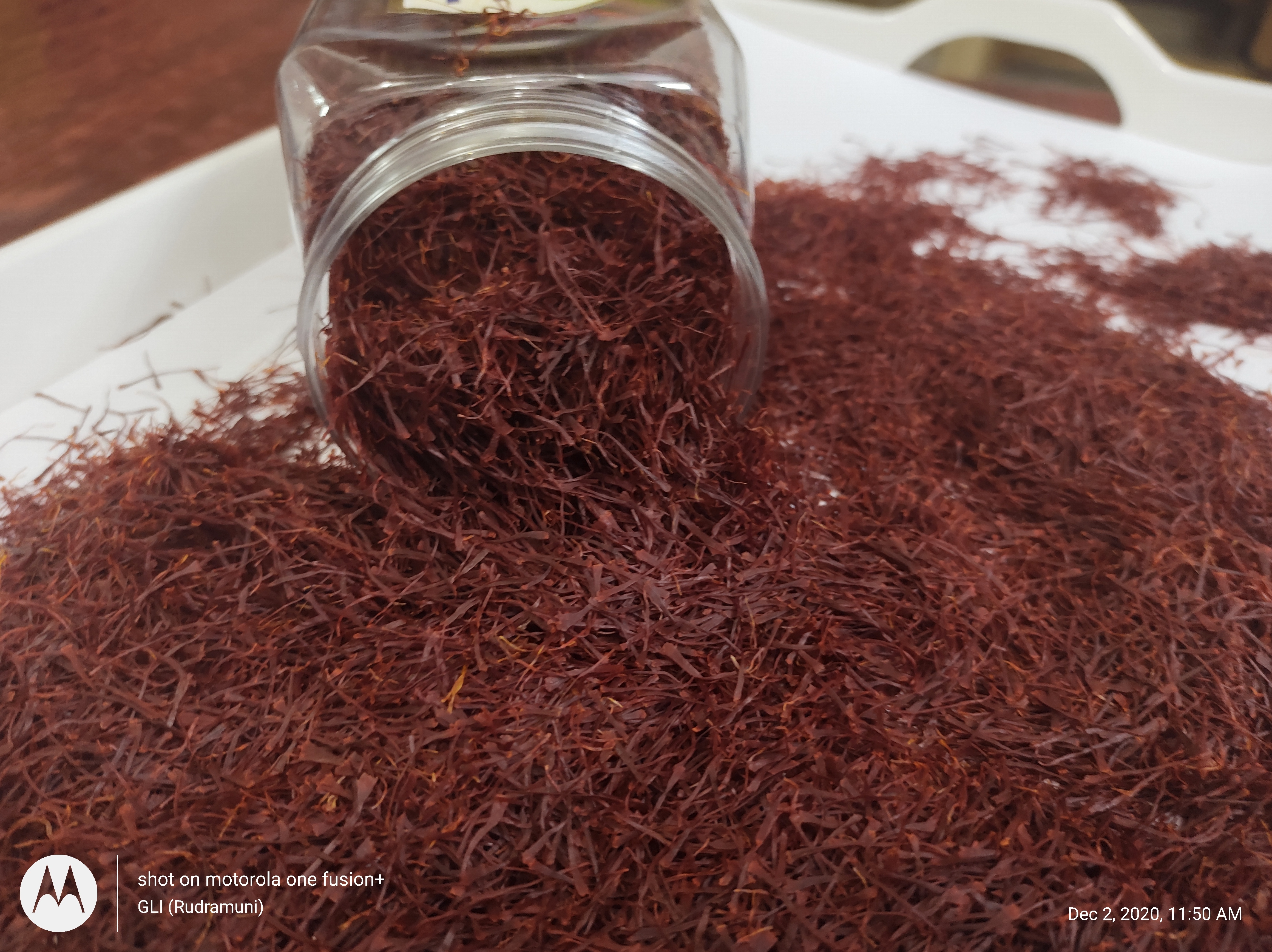 Natural Saffron - 100 Grams | 98% Purity, Food Grade, Dried Mongra Threads, Vacuum Pack Mason Jar, Hygienically Processed For Superior Aroma