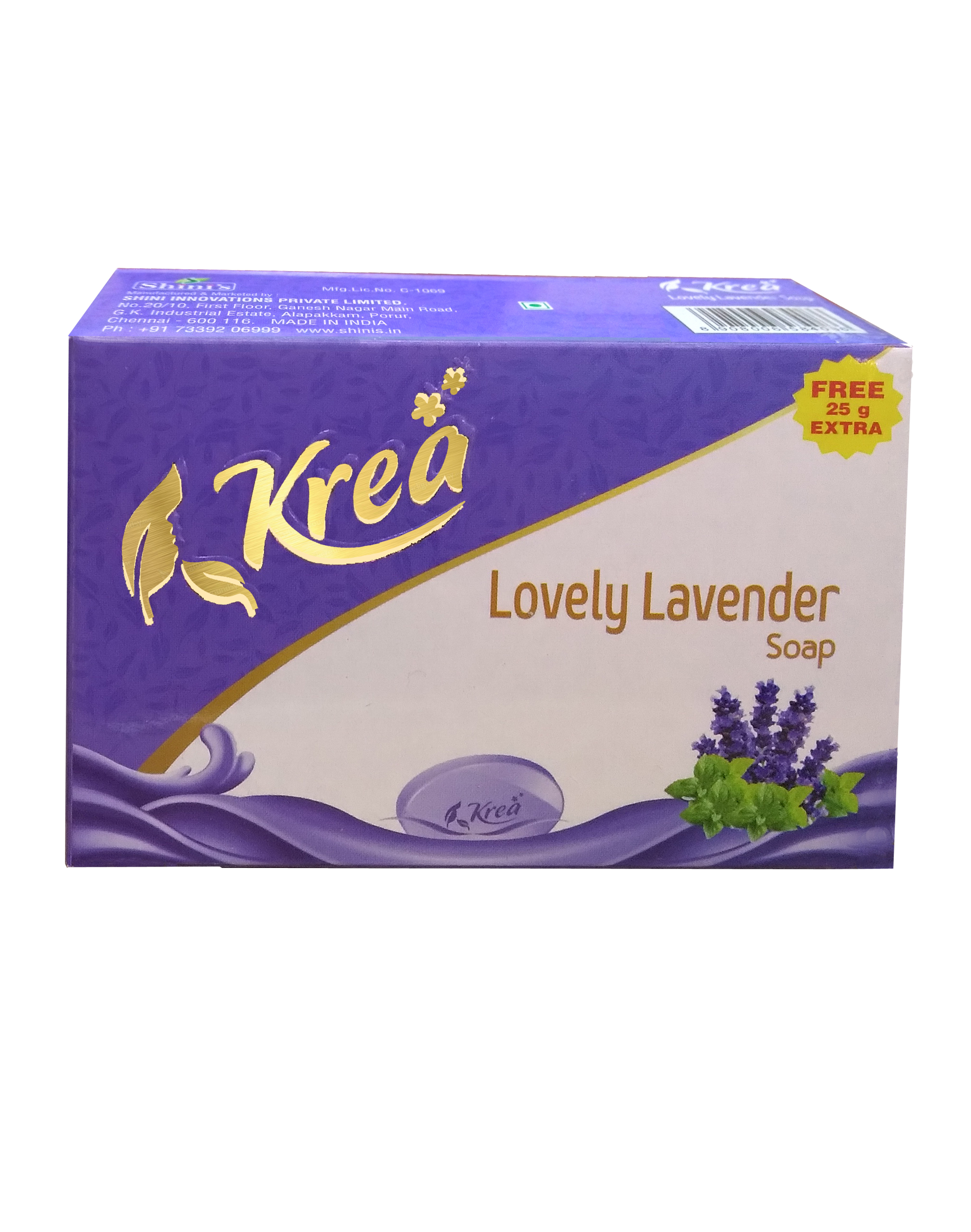 Lovely Lavender Soap - Vegetable Oil, Purple Color | Nourishing, Non-irritating, High Foam, Long Lasting Fragrance, Revitalizes Skin, Heals Skin Problems