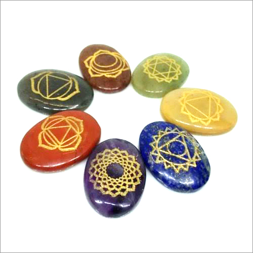 Sevan Chakra Reiki Set - Crystal, 40mm, Carved & Polished | Ideal for Business Gifts, Home, Outdoor & Wedding Decorations
