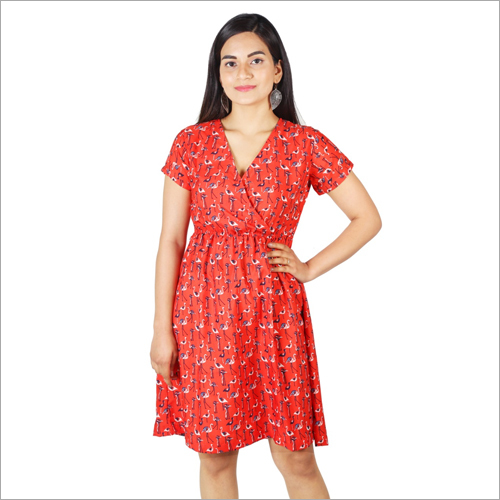 वॉशेबल लेडीज़ रेयन मिनी ड्रेस