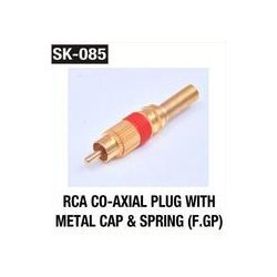 मेटल कैप और स्प्रिंग के साथ Rca को-एक्सियल प्लग (F.gp.)