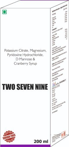 पोटेशियम साइट्रेट मैग्नीशियम पाइरिडोक्सिन हाइड्रोक्लोराइड डी मैनोज और क्रैनबेरी सिरप