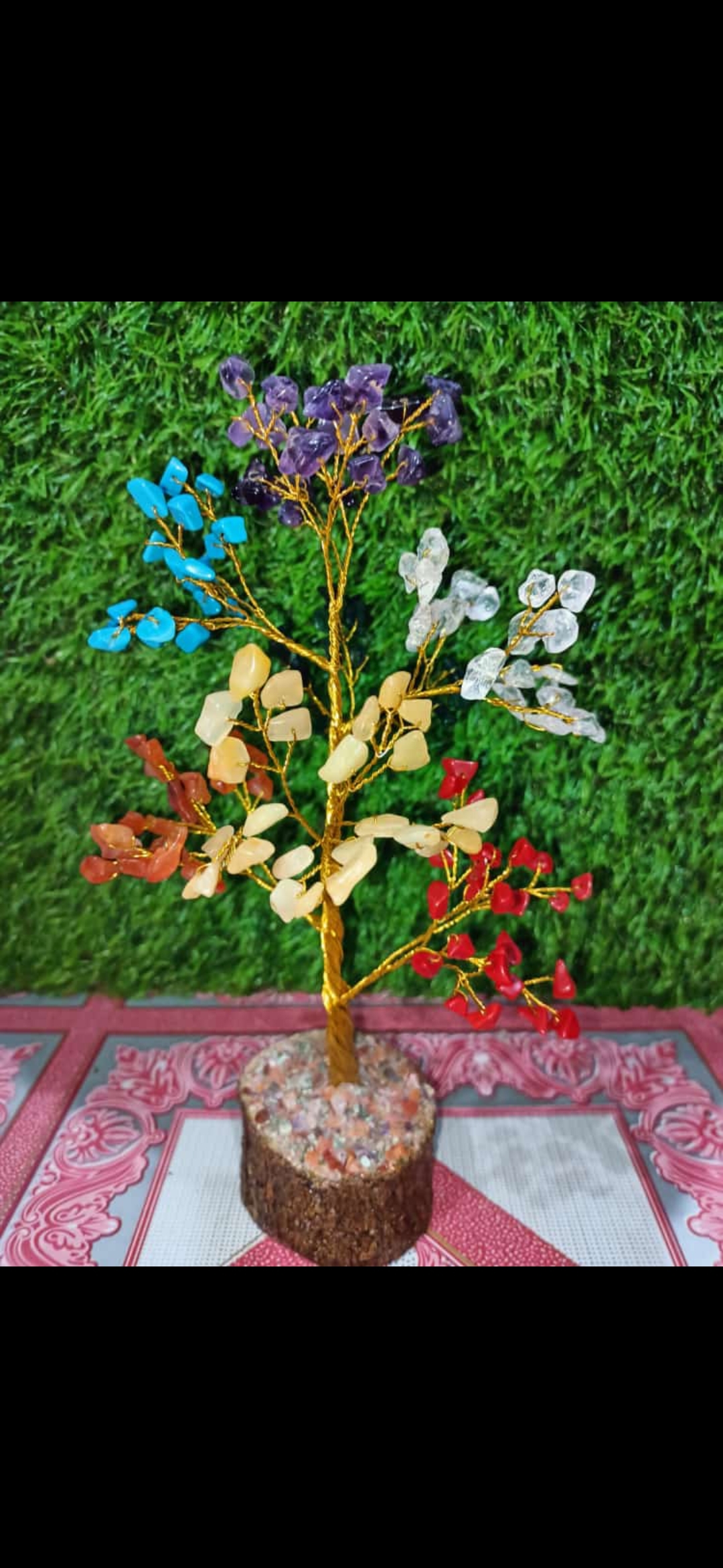 Chakra Agate Stone Tree
