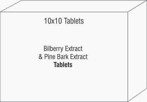बिलबेरी एक्सट्रैक्ट और पाइन बार्क एक्सट्रैक्ट की टैबलेट