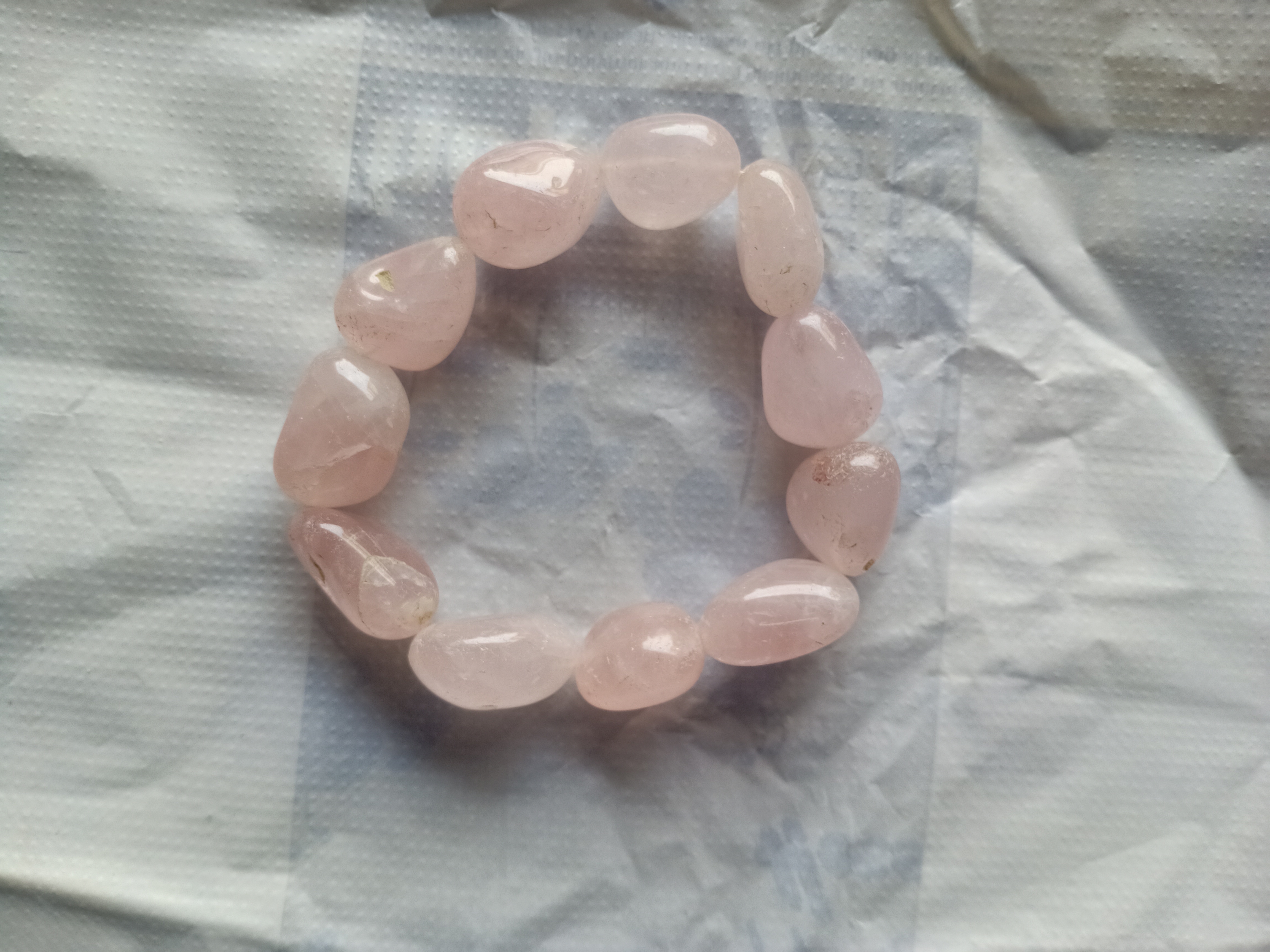 Rose Quartz Tumbled Stone Bracelet