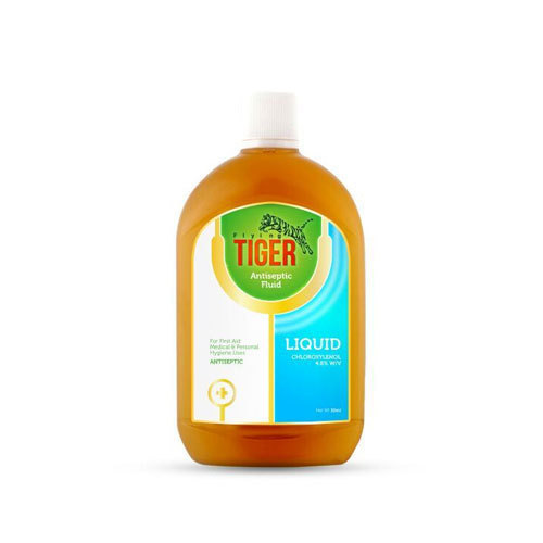 Antiseptic Liquid - Liquid, 500 ml, Amber Color | Manual Application, Mild Antiseptic Fragrance, 24 Months Shelf Life, Wound Cleaning