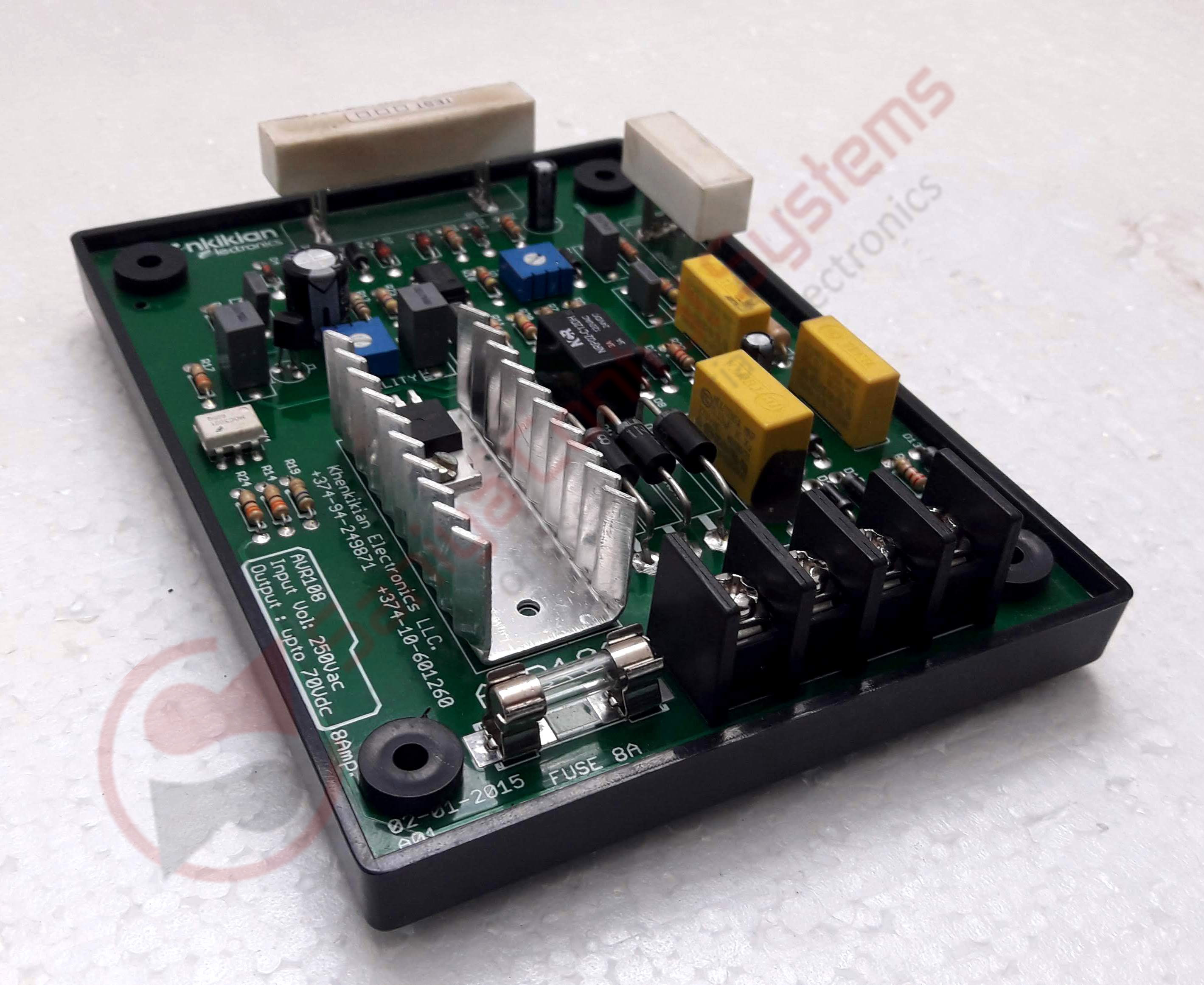 Avr 108-8a Half Wave Automatic Voltage Regulator - Input 170-240 V Ac, Max Output 90 V Dc, Black Color | Ideal For Stable Voltage Regulation