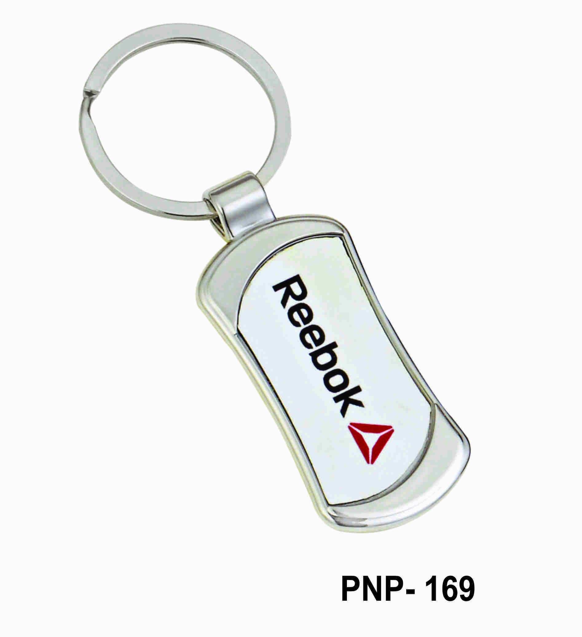 Oval Shape Metal Keychain - Chrome Finish | Custom Logo Engraving & Tagline Personalization For Corporate Gifting