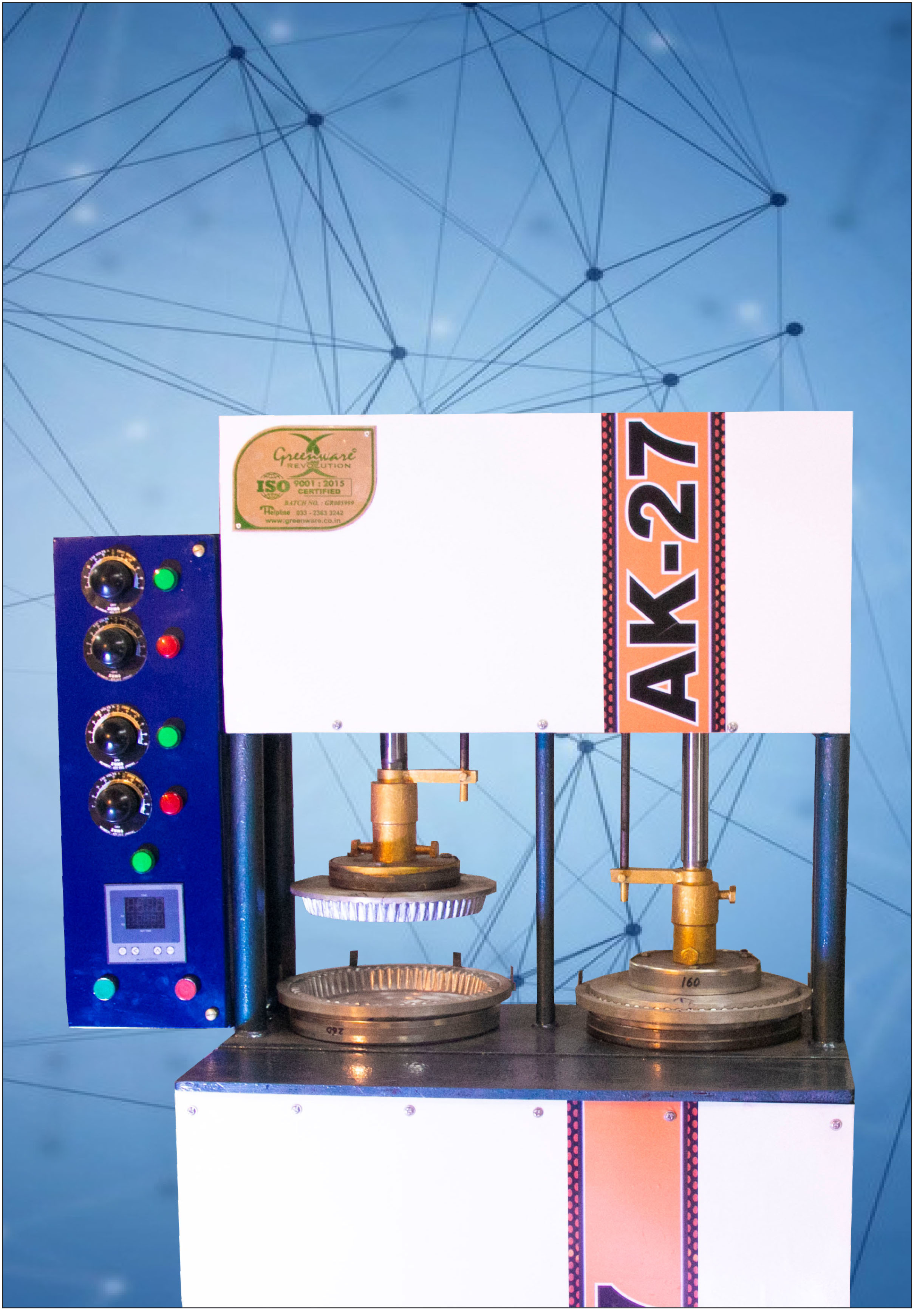Double Die Hydraulic Paper Plate Machine Capacity: 3000 Pcs/hr