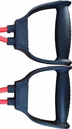 Toning Tube - Latex Rubber, 120 Cm, Blue | Foam Handles, Portable, Washable, Medium Resistance