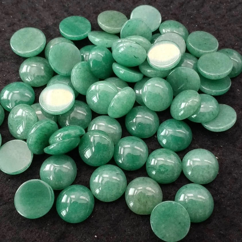 12mm Green Aventurine Round Cabochon Loose Gemstones Grade: Aaa