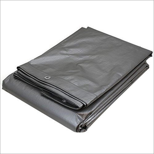 LDPE Tarpaulin - 10x12 ft, Grey Color - 100 GSM Weight, 0.15 mm Thickness, Metal Eyelets, Roll Packaging