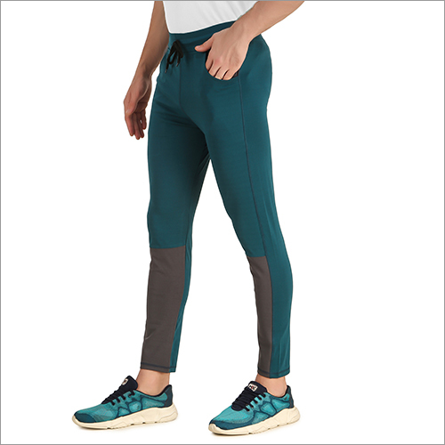वॉशेबल मेन्स ग्रीन ट्रैक पैंट