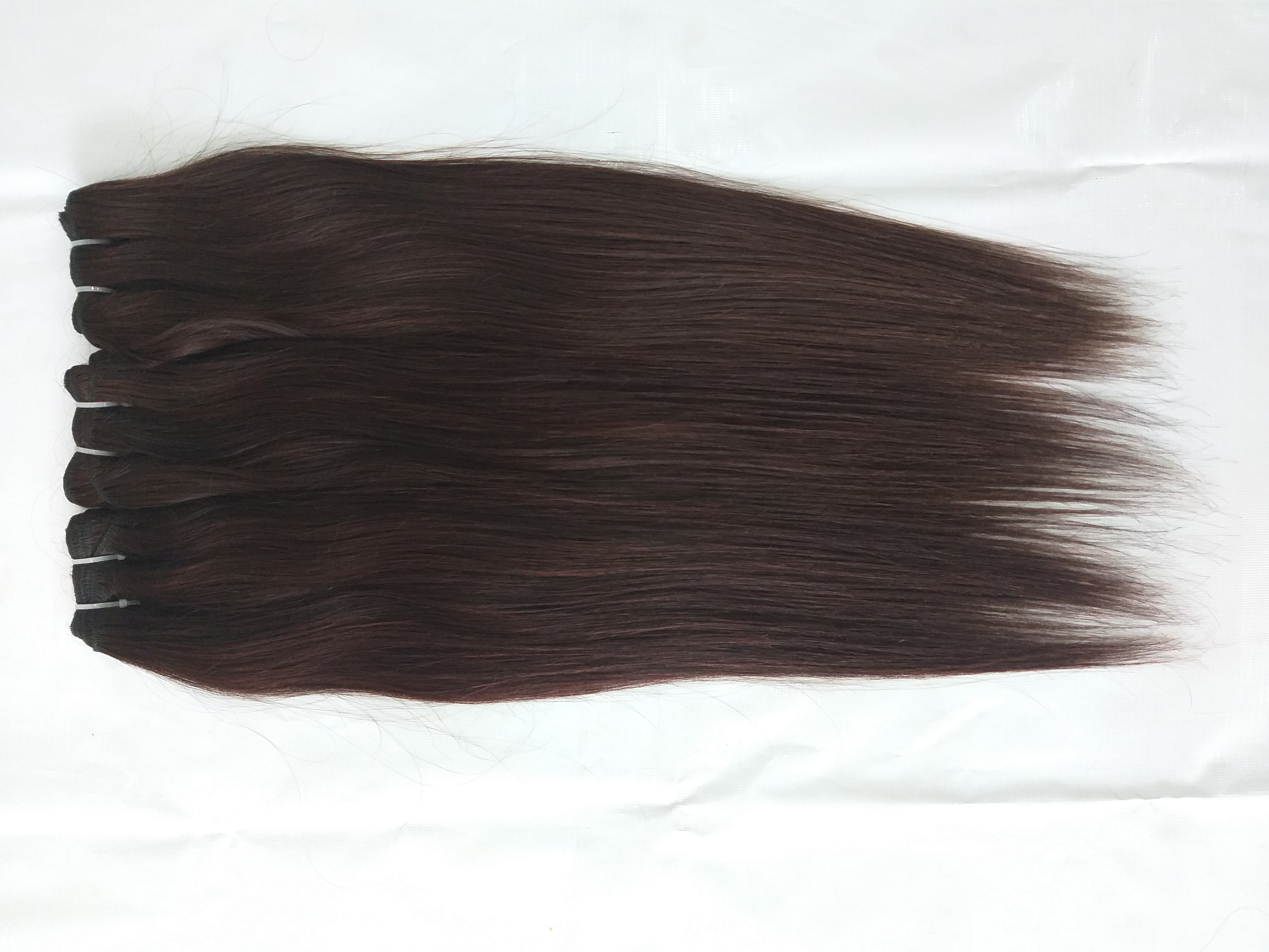 Natural Black No Shedding No Tangle Thick End Straight Hair Weft