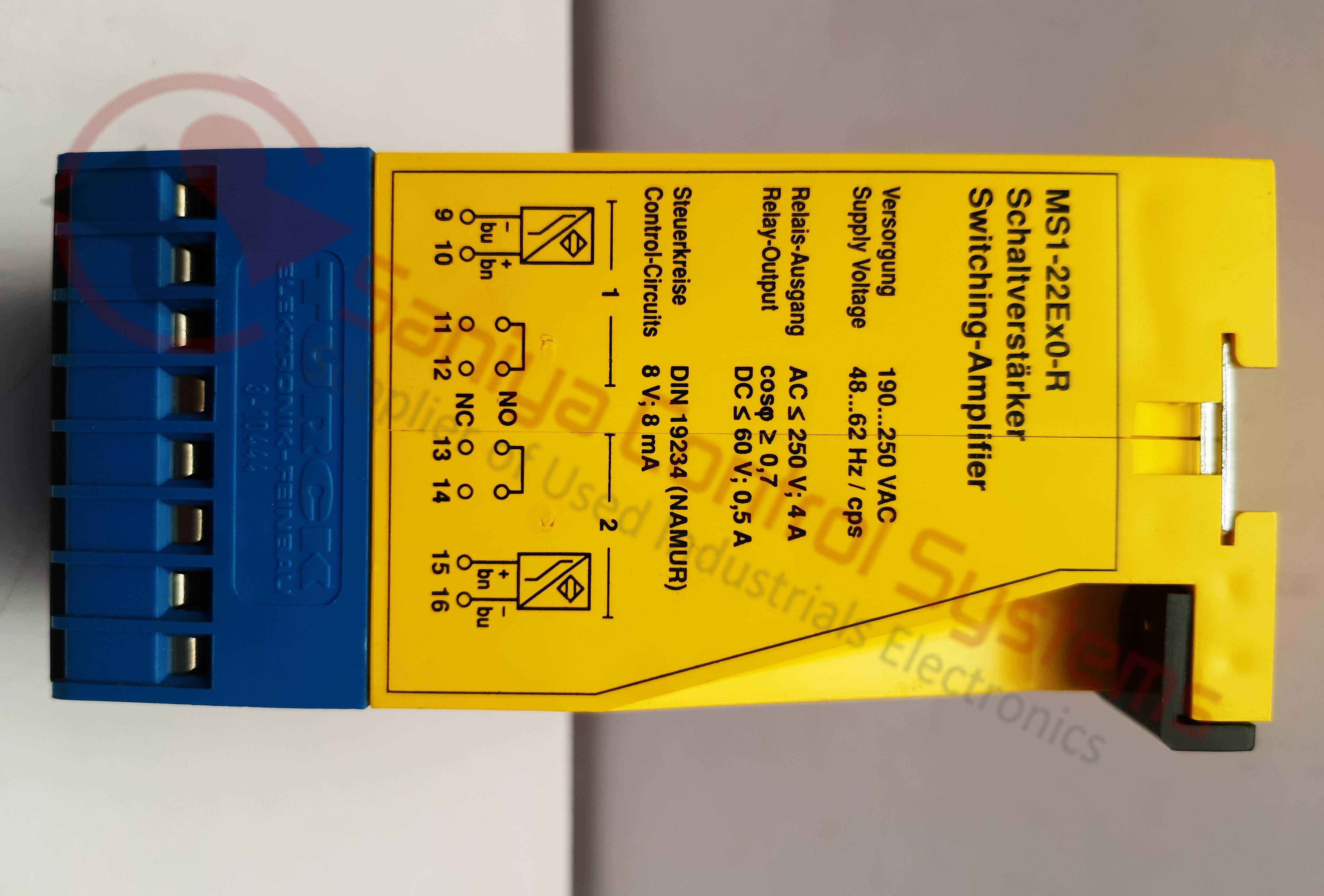 Turck Switching Amplifier - 48-62 Hz Power Supply | Yellow Color, Model Ms1-22ex0-r, Ref. No. 50992, New Box Pack
