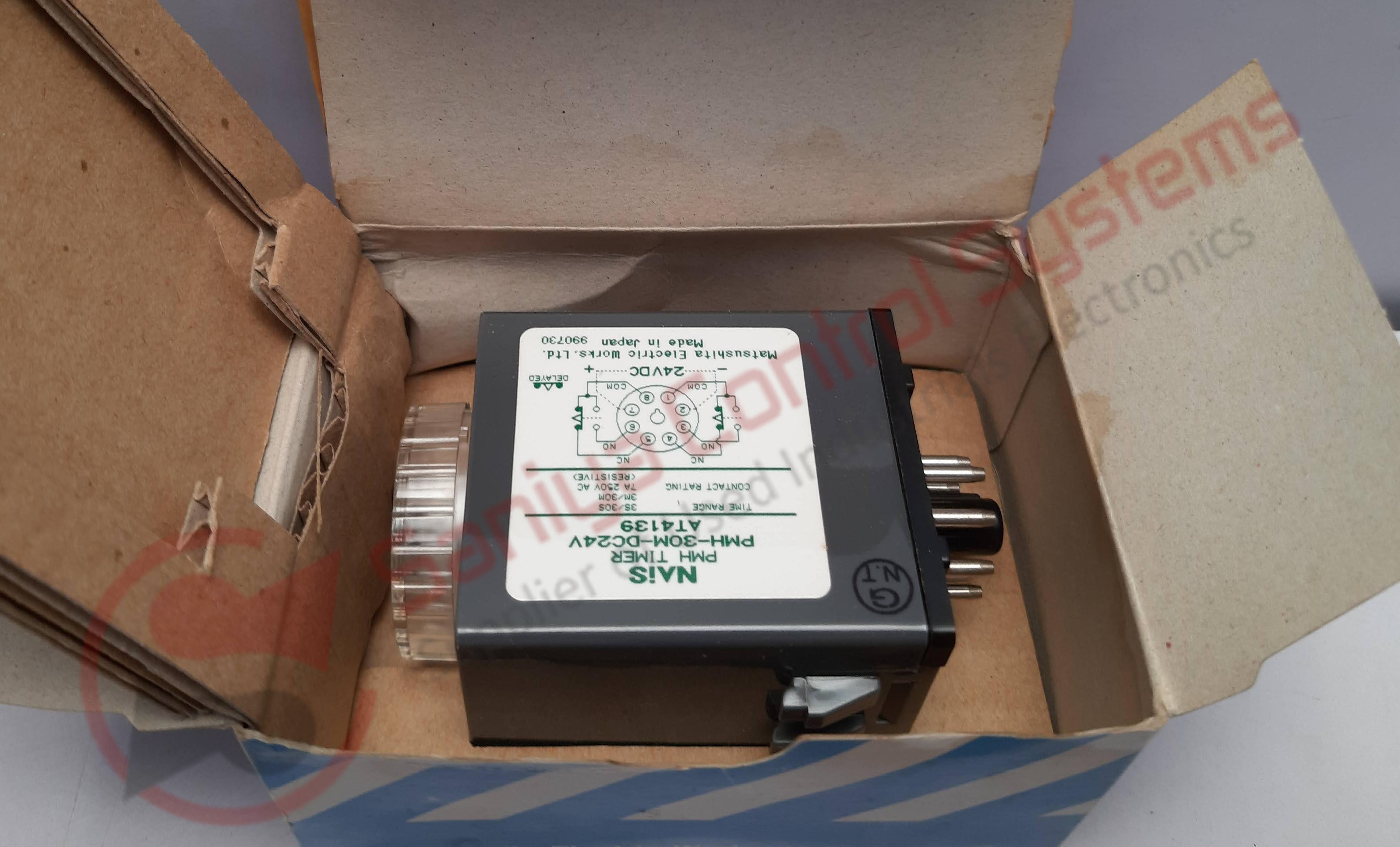Pmh Timer - 3s/30s/3m/30m Timing Range, 7a 250v Ac Contact Rating, Black Color, 48-62 Hz Power Supply