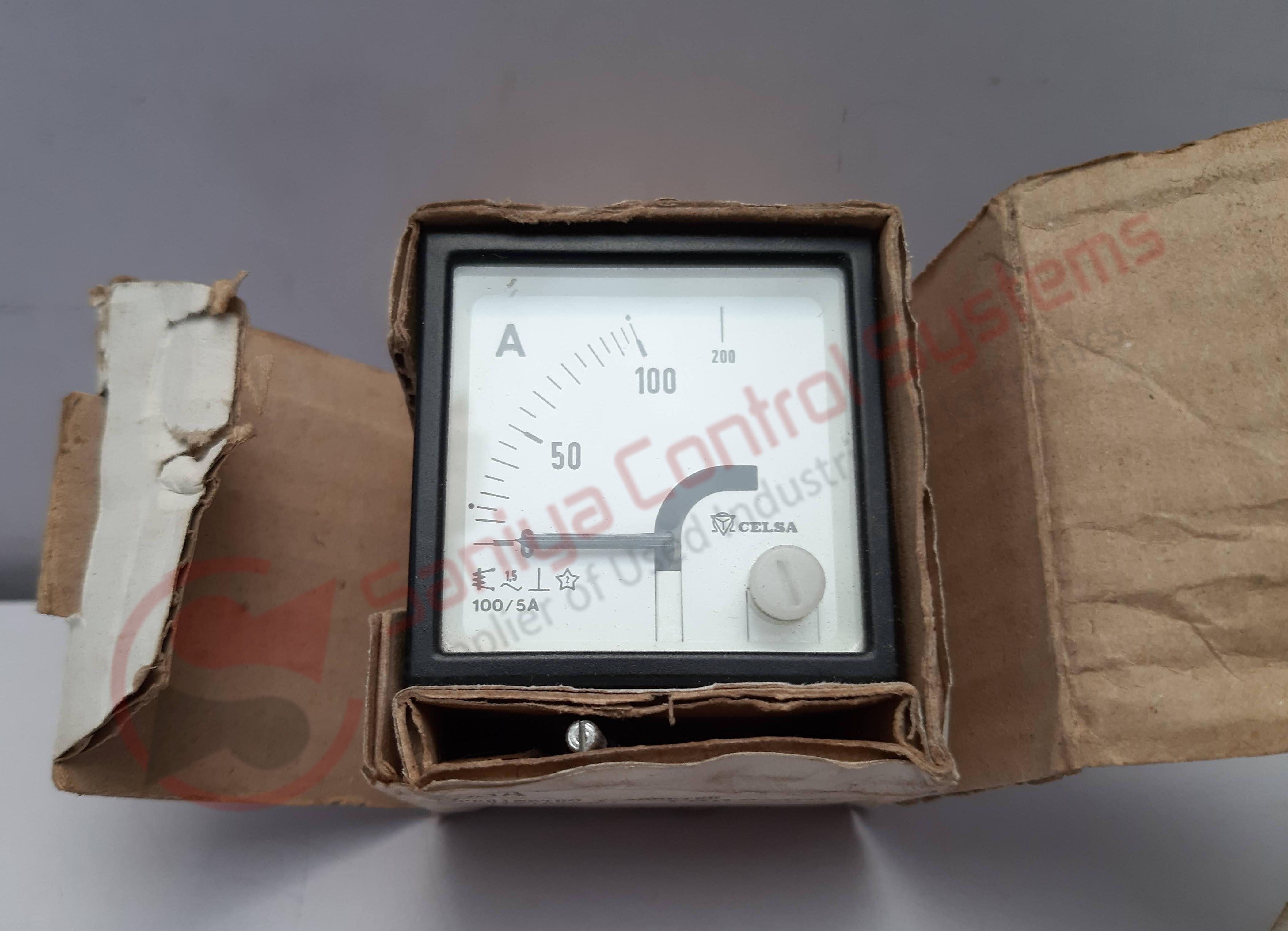 Celsa Eq48 Ammeter - 100/200/5a Range | New Boxpack, Black Color