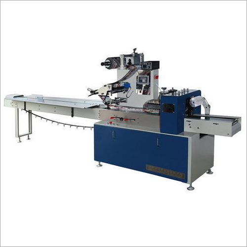 Industrial Flow Wrap Machine - Mild Steel and Stainless Steel, 6x5x15 Inches | Automatic, PLC Control, Heavy Duty, Durable, 1-Year Warranty