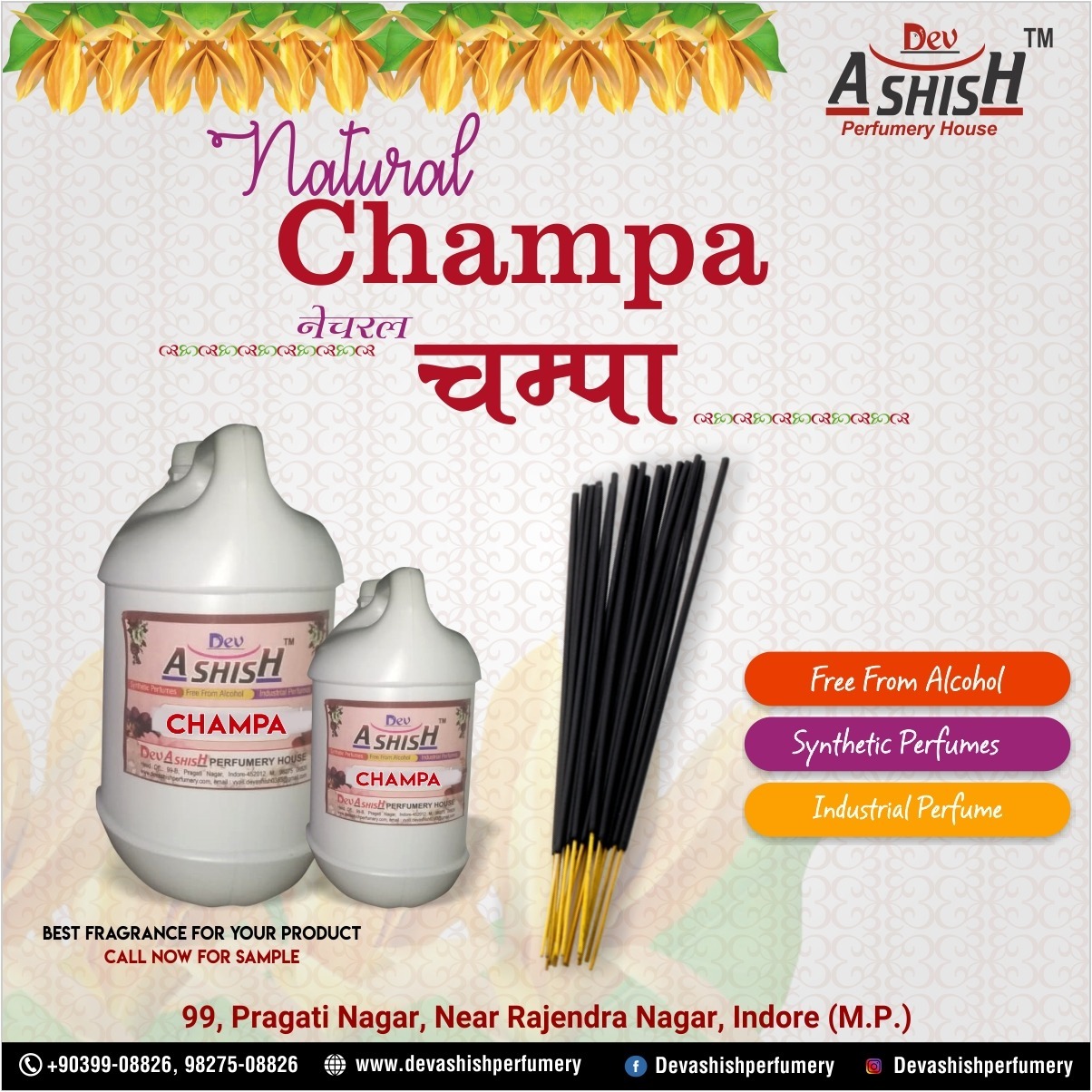 Incense Stick Fragrances - Fruitilya Liquid Perfume | Refreshing Light Airy Sweet Daily Use