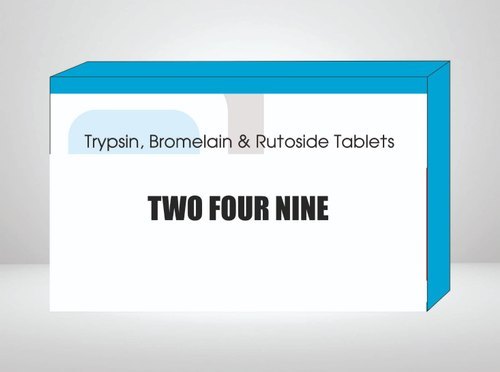 Herbal Supplements - Trypsin, Bromelain & Rutoside Tablets 1x10 Tabs | Blue Blister Pack, Digestive Support, Anti-Inflammatory Benefits