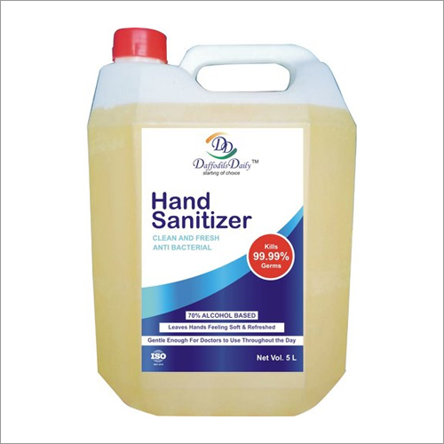 5 Ltr Alcohol Based Hand Sanitizer - 5 L , Application: Hospital, Clinic, Household | Function: Kills Germs, Product Type: Hand Sanitizer