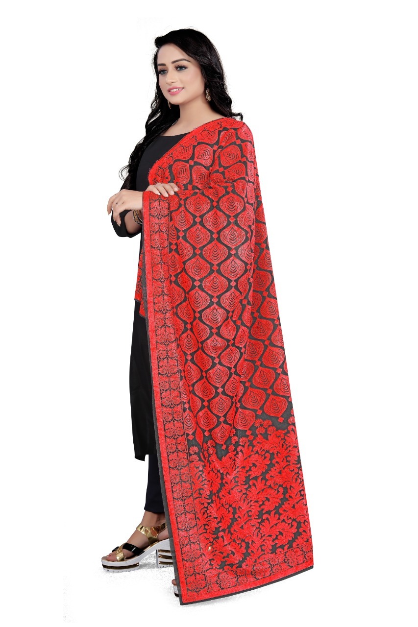 Flavorous Vol-3 - Knitting With Additional Work Dupatta Collection | Multi Color, Trendy Ethnic Dress Type, Printed Pattern, All Season Use, Washable, Dry Cleanable
