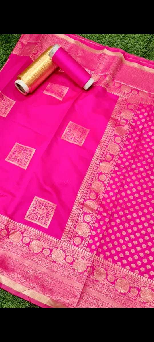 Saree - Soft Lichi Silk Fabric, Multi Color With Rich Pallu & Jacquard Work, Traditional Bollywood Style