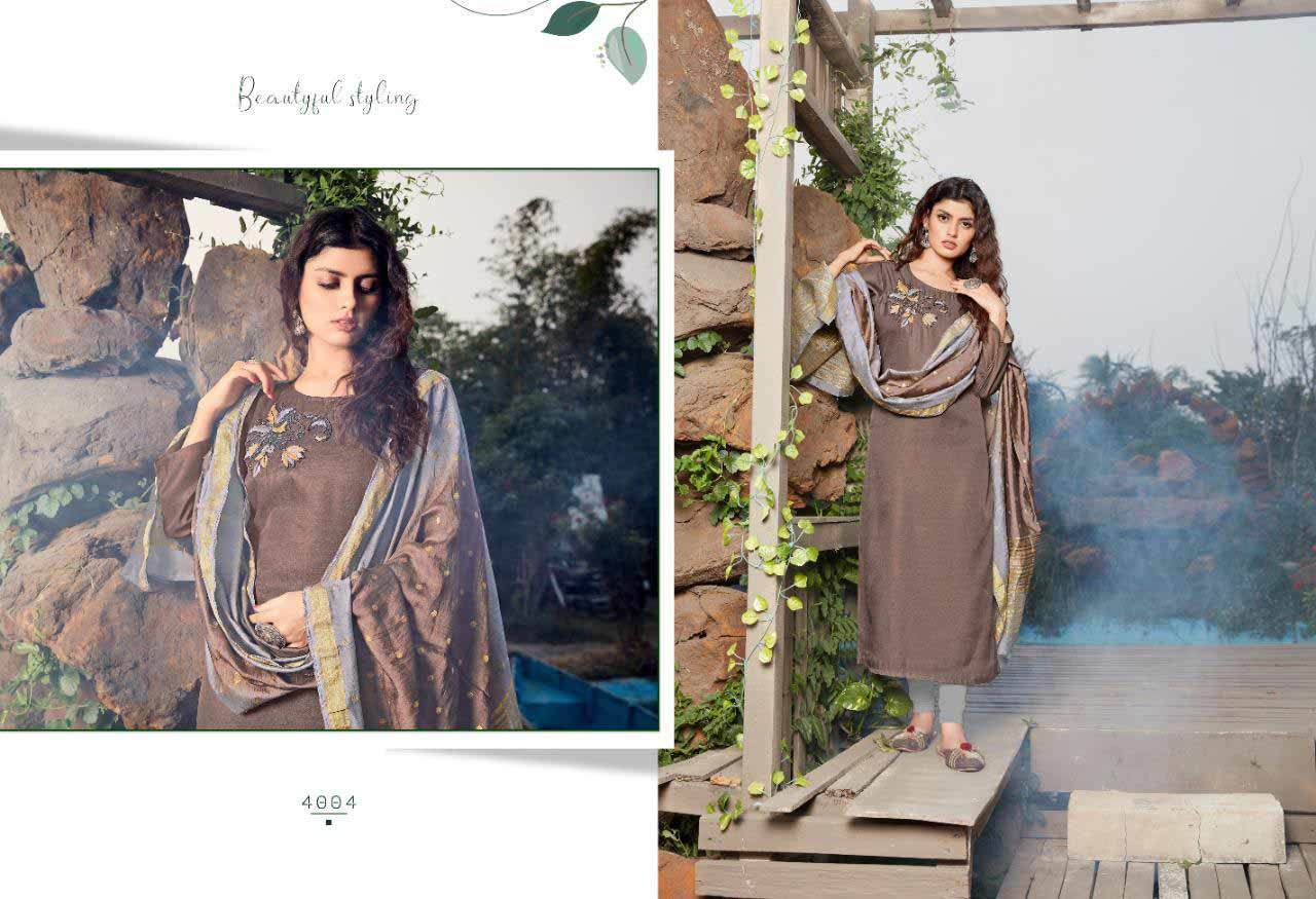 Dry Cleaning Cross Vol 4 Designer Silk Kurtis With Dupatta
