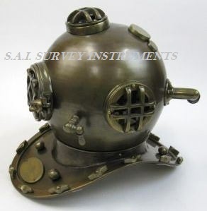 Antique Nautical Divers Helmet Length: 17.75 Inch (In)