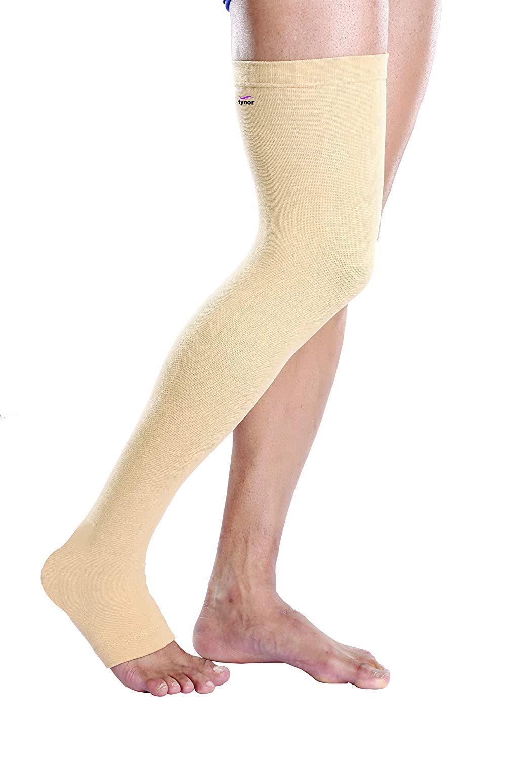 Compression Stocking - Nylon, Spandex, Open Toe, Thigh High | 20-30 Mmhg Compression, Available In Extra Small To Triple Xl, Machine Washable