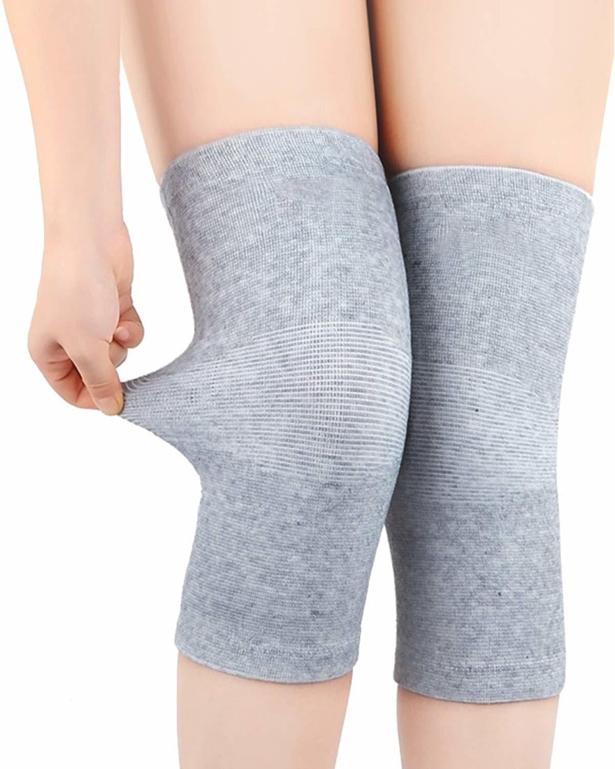 Knee Support - Adjustable Neoprene, Beige Color | Breathable Design With Hook And Loop Closure, 6 Straps For Controlled Compression