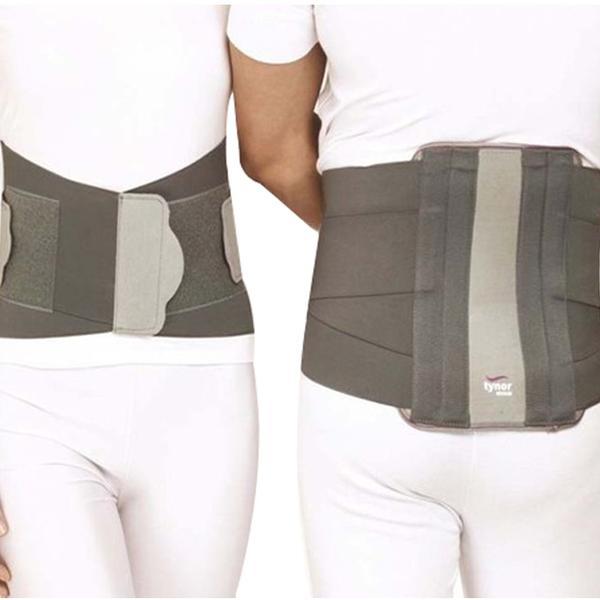 Lumbar Support - Nylon And Spandex, Adjustable Size, Beige Color, Hook And Loop Closure | Enhances Comfort, Improves Circulation, Alleviates Backaches And Muscle Strains