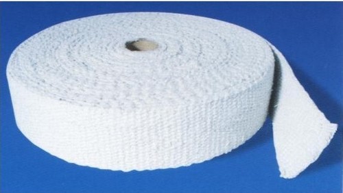 Asbestos Webbing Tape - 1 Inch x 50 Feet, White Color, 1800°F Temperature Resistance, 100 lbs Tensile Strength