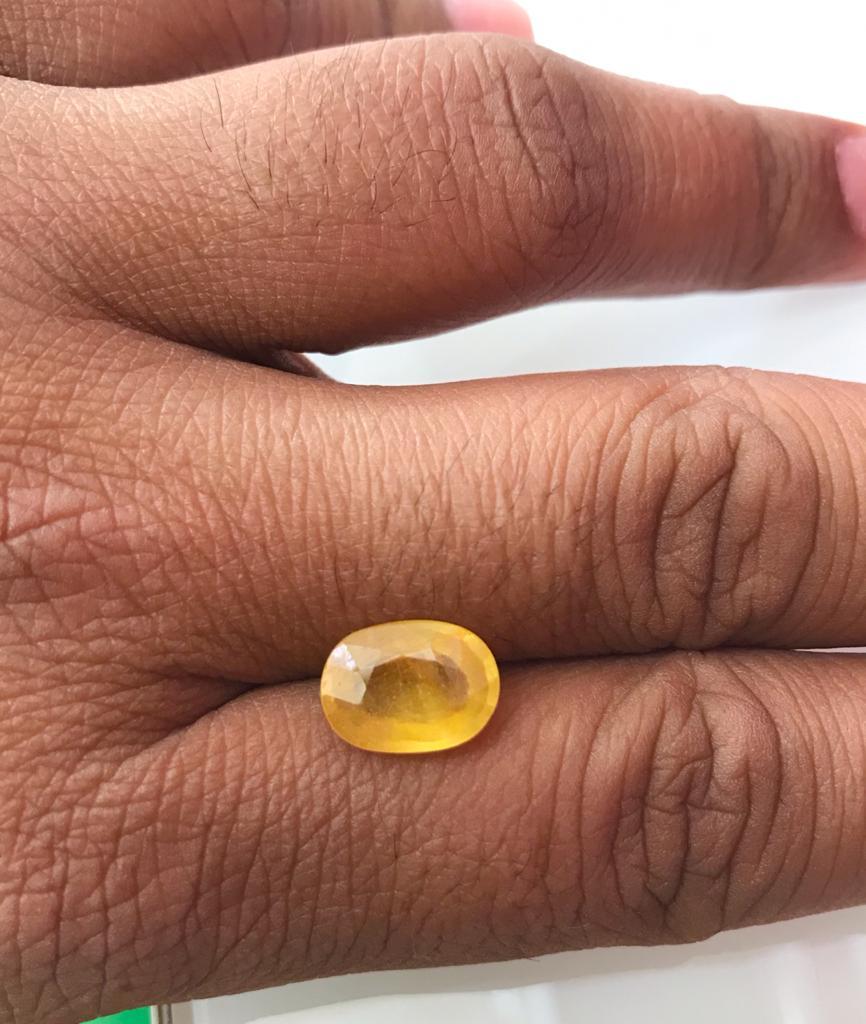 100% Natural Pukhraj//yellow Sapphire // Grade: A Grade Quality