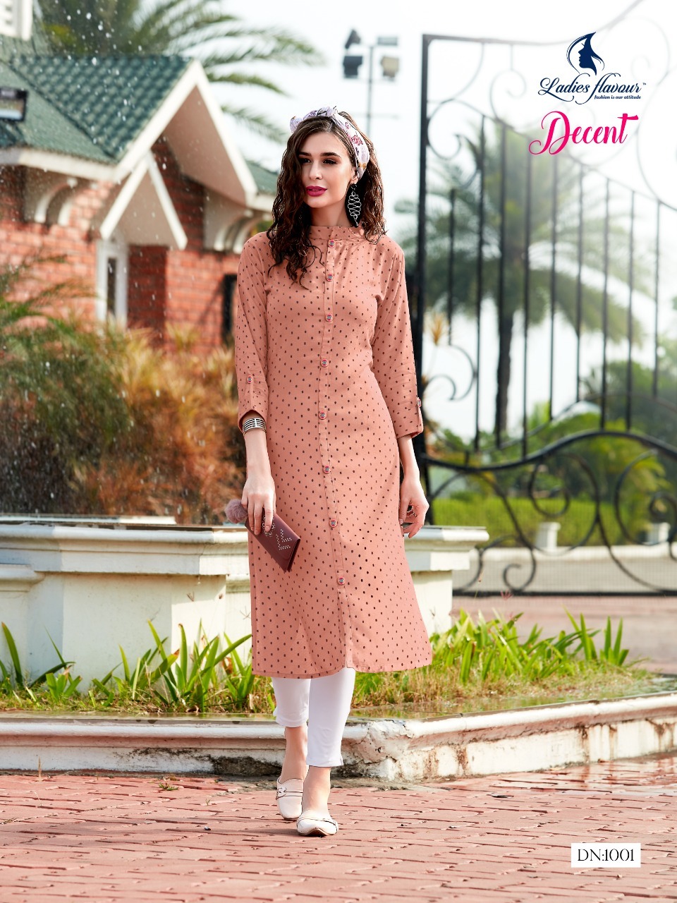 Decent-nx Designer Rayon Dobby Pattern Kurtis - 14 Kg Rayon, Sizes M(38) To 3xl(46), 3-4th Sleeve Style, Ethnic & Party Wear | Quick Dry, Washable, Dry Clean Only