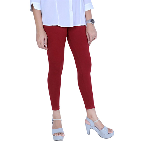 Ladies Plain Legging - Cotton Fabric, Casual Dress Type | Washable Comfort For Everyday Wear