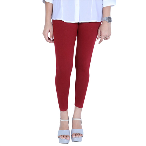 Ladies Plain Legging - Cotton Fabric, Casual Dress Type | Washable Comfort For Everyday Wear