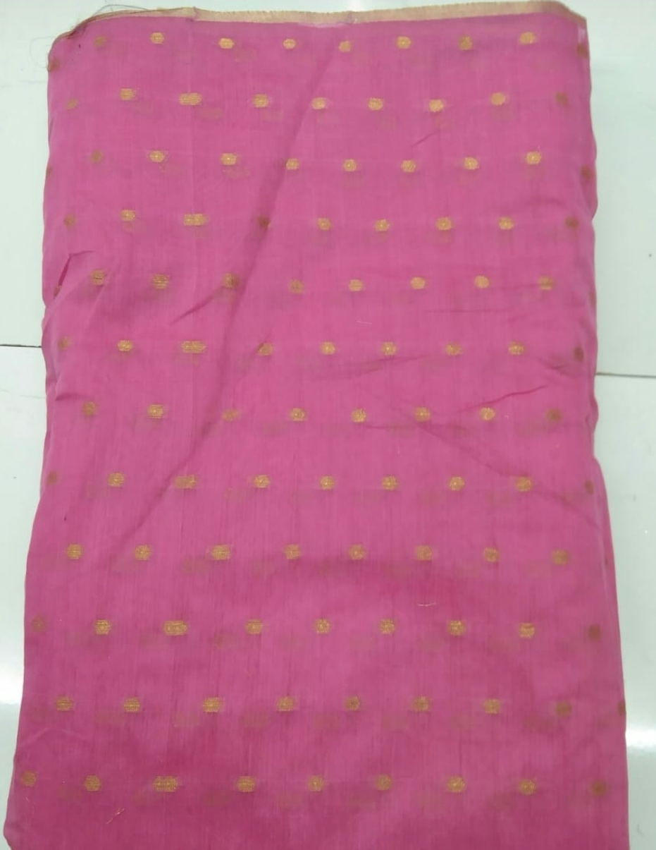 Chanderi Thousand Butti Fabric - Jacquard, 44 Inch Width, 100 Cm Length | Washable, Available In All Light & Dark Colors, Multipurpose Use