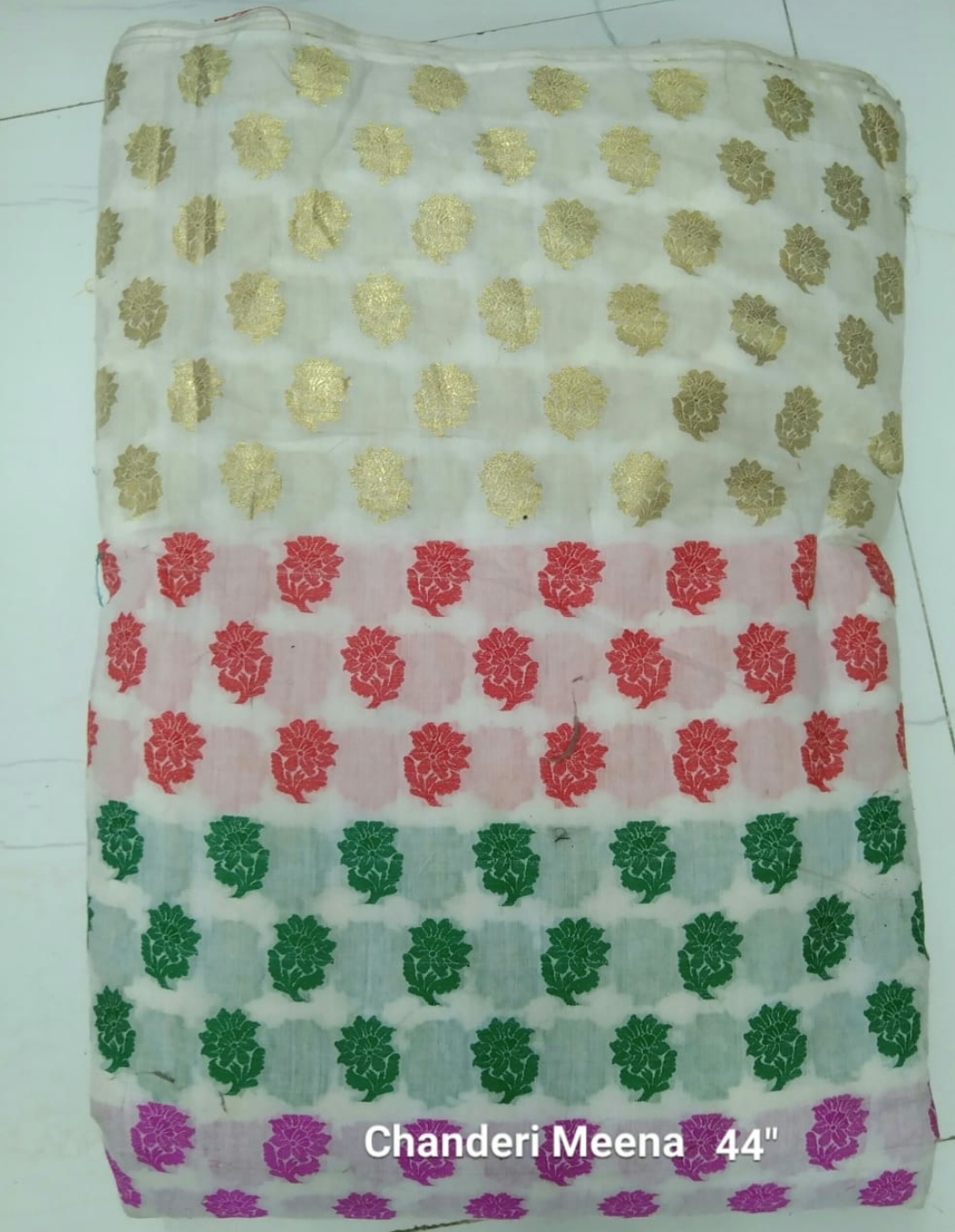 Chanderi Dollar - Chanderi Fabric, 100 Cm Length, Width 44-60 Inches | Washable, Multipurpose Use, Available In Various Colors And Designs