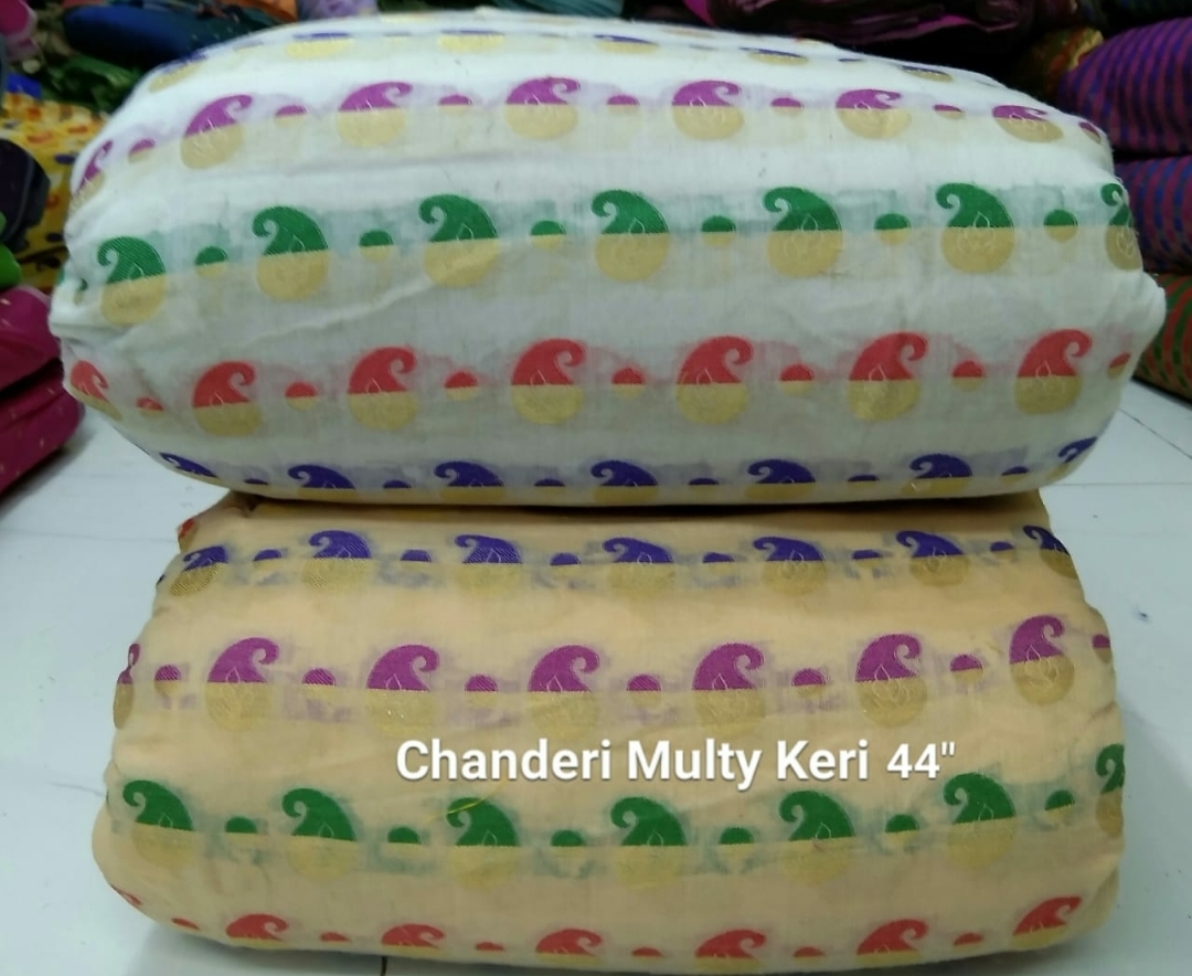 Chanderi Dollar - Chanderi Fabric, 100 Cm Length, Width 44-60 Inches | Washable, Multipurpose Use, Available In Various Colors And Designs