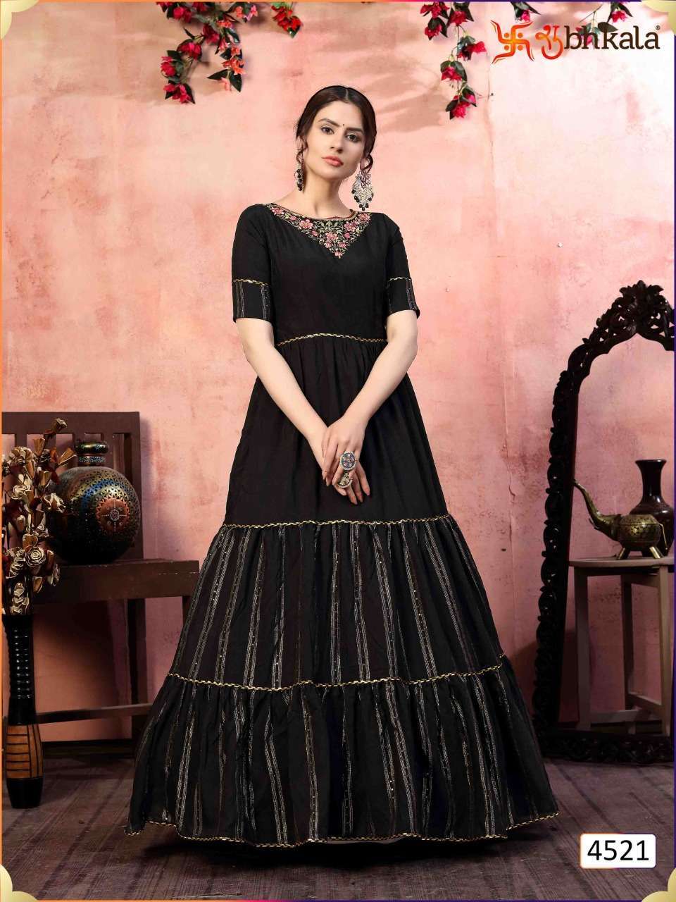 Multi Color Shubhkala Flory Vol 12 Silk Georgette Designer Gown Catalog Collection