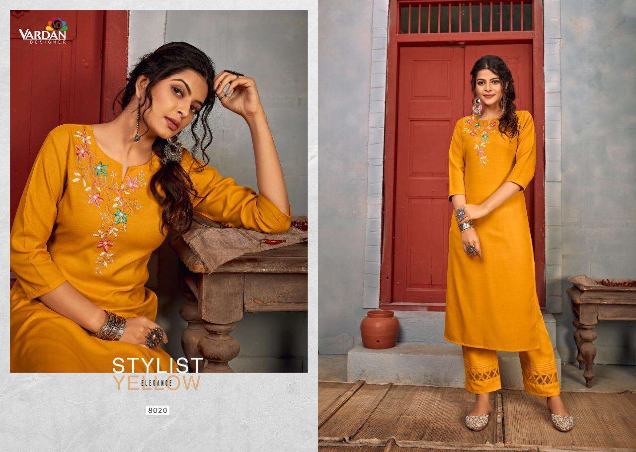 Multi Color Vardan Designer Jhumka Vol 2 Rayon With Embroidery Work Kurti Catalog