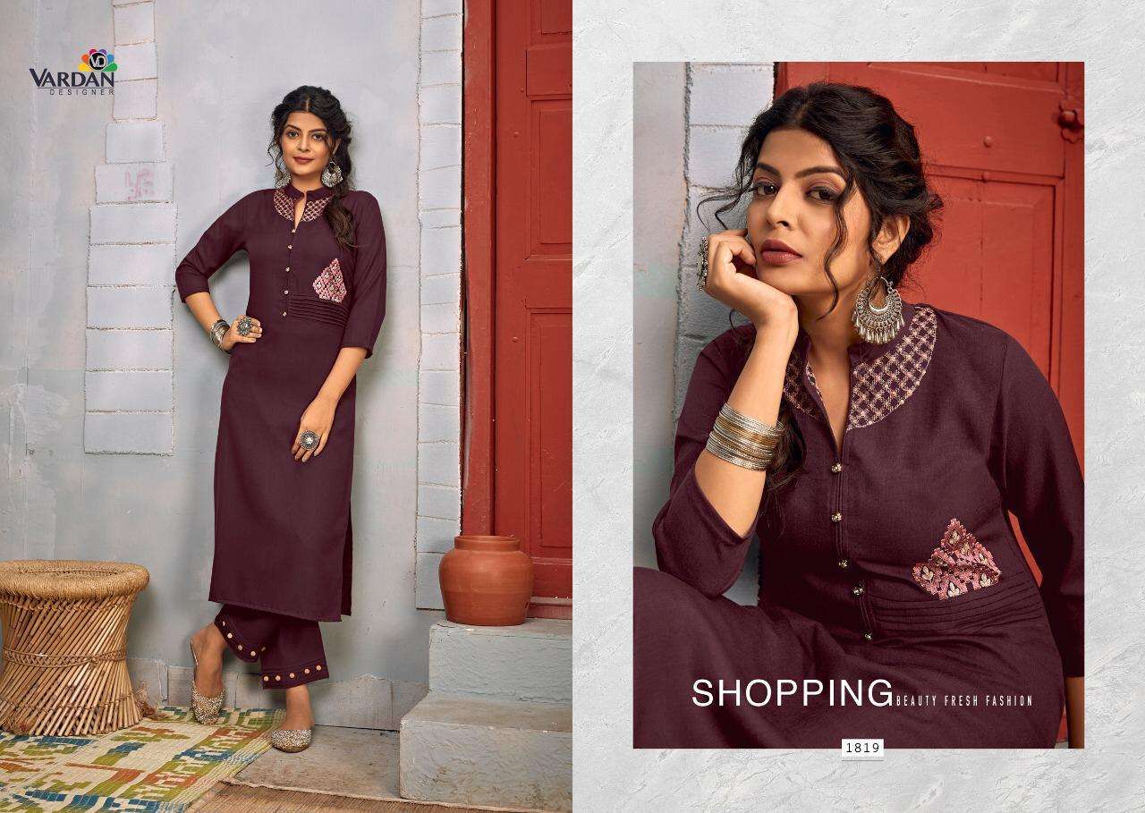Multi Color Vardan Designer Jhumka Vol 2 Rayon With Embroidery Work Kurti Catalog